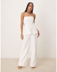 Six Stories - Tailored Wide Leg Pants - Lyst