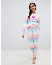 Chelsea Peers Unicorn Ombre Pyjama Set - Multicolour