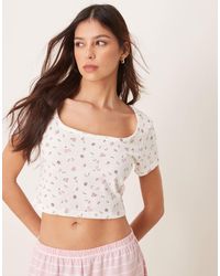 ASOS - – mix & match – pyjama-t-shirt mit früchtemuster - Lyst