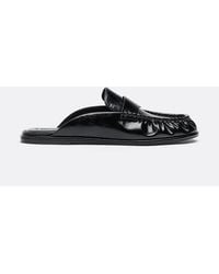 Stradivarius - Leather-Effect Mule Loafers - Lyst