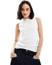 Vero Moda - Boat Neck Sleeveless Jersey Top - Lyst