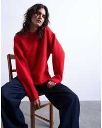 TOPSHOP - Knitted Clean Exposed Seam Jumper - Lyst