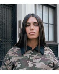 Lioness - Exclusive Hudson Collar Detail Cropped Bomber Jacket - Lyst