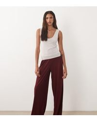 ASOS - Asos Design Tall Lounge Ribbed Mix & Match Wide Leg Pajama Bottoms - Lyst
