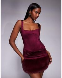 Oh Polly Eliska A-Line Mini Dress in Red | Lyst