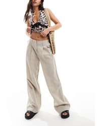 Monki - – elegante leinenhose - Lyst