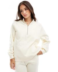 Pieces - Sweater Met Halve Rits - Lyst