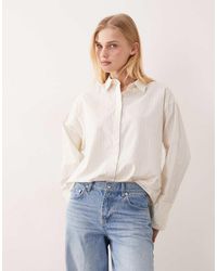 JJXX - Poplin Shirt With Lilac Stripe - Lyst