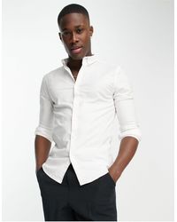 New Look - Chemise oxford moulante à manches longues - Lyst