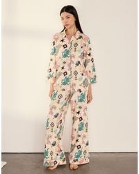 Chelsea Peers - Bohemian Leopard Print Long Pyjama Set - Lyst