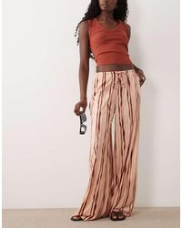 Missy Empire - Soft Floaty Wide Leg Drawstring Trousers - Lyst