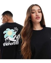 The North Face - Camiseta Negra Extragrande Con Estampado En La Espalda Blossom Exclusiva En Asos De - Lyst