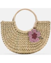 Pull&Bear - – verzierte korbtasche aus bast - Lyst