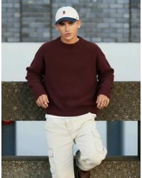 ASOS - Super Oversized Boxy Fit Knitted Crew Neck Jumper - Lyst