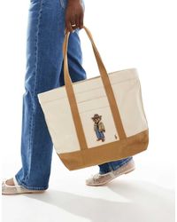 Bolso bombonera tejido con logo Polo Ralph Lauren Lyst