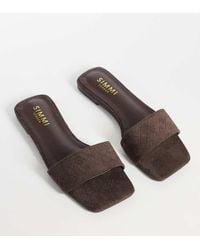 SIMMI - Simmi London Anika Wide Fit Embossed Slip On Flat Sandals - Lyst