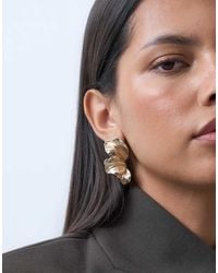 ASOS - Stud Earrings With Half-petal Design - Lyst