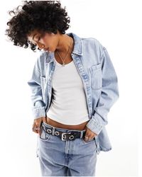 Noisy May - Giacca di jeans oversize lavaggio chiaro - Lyst