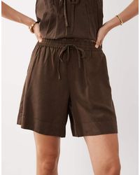 Vila - Tie Waist Loose Shorts Co-ord - Lyst
