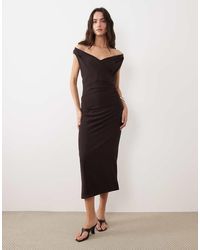 Mango - Off The Shoulder Maxi Dress - Lyst