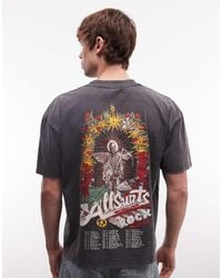 AllSaints - Roque Short Sleeve Graphic Logo T-shirt With Back Print - Lyst