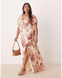 ASOS Asos Lace Cami Midi Prom Dress in Green | Lyst