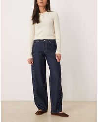 JJXX - Fuji Barrel Jeans With Stud Detailing - Lyst