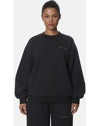 Good For Nothing - Oversized Cotton Fleece Crewneck Sweatshirt - Lyst