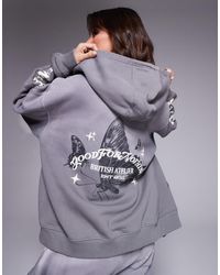 Good For Nothing - Cropped Motif Back Detail Hoodie Co-ord - Lyst