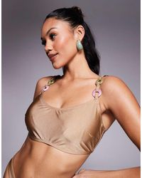 ASOS - Fuller Bust Tina Resin Hidden Underwire Bikini Top - Lyst