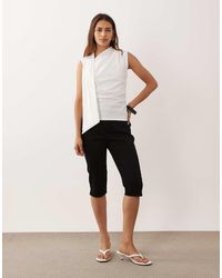 ASOS - Ruched Tank Top With Scarf Neck Detail - Lyst