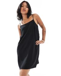 Vero Moda - Vestito Corto Con Spalline Sottili E Scollo Squadrato - Lyst