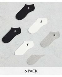 Polo Ralph Lauren - 6 Pack Logo Low Trainer Socks - Lyst