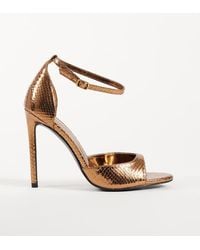 Public Desire - Gilded Heeled Sandals - Lyst