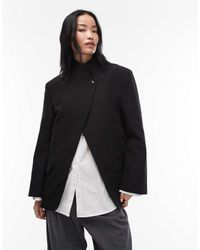 ASOS - Funnel Neck Wrap Blazer - Lyst