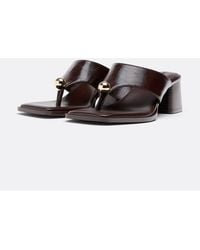Stradivarius - Block Heel Thong Detail Sandals - Lyst