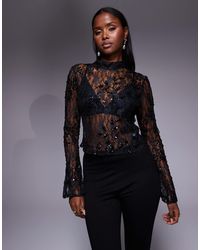 ASOS - – oberteil aus zarter spitze - Lyst