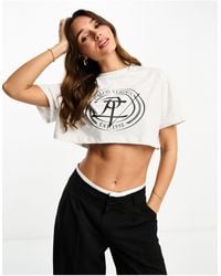 ASOS - Super Crop T-shirt With Los Angeles Graphic - Lyst