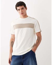 ASOS - Heavyweight Crew Neck T-shirt With Contrast Panel - Lyst
