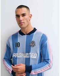Prohibited - Long Sleeve Knitted Stripe Sports T-shirt - Lyst