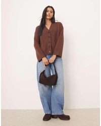 ASOS - Button Through Pocket Front Boyfriend Cardigan - Lyst