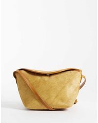 ASOS - Hair On Leather Mini Flap Top Crossbody Bag - Lyst