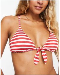 & Other Stories - Top bikini a triangolo a righe - Lyst