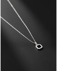 ASOS - Sterling Onyx Semi-P Octagon Pendant Necklace - Lyst