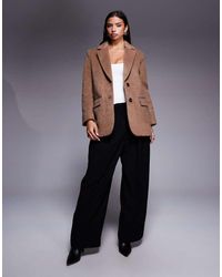 River Island - Brushed Faux Wool Blazer - Lyst