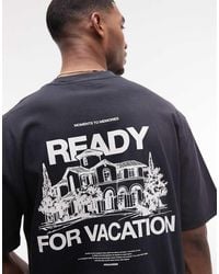 PEGADOR - Bovec Oversized T-shirt With Back Print Graphic - Lyst