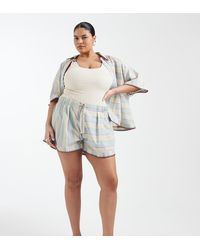 ASOS - Asos Design Curve Sasha Beach Short Co Ord With Stitch Detail - Lyst