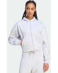 adidas Originals - Adidas Z.n.e. Cropped Full Zip Sweatshirt - Lyst