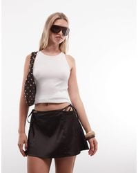 Monki - Low Rise Festival Mini Skirt With Cut-outs - Lyst