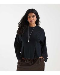 ASOS - Asos Design Curve Cinch Waist Deep Cuff Long Sleeve Tee - Lyst